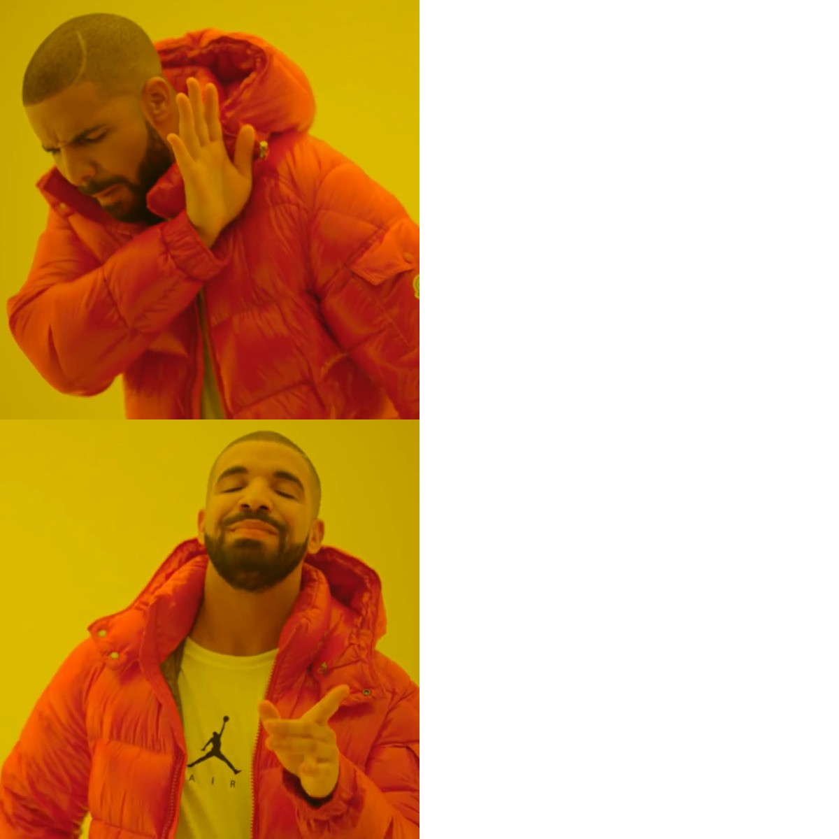 Drake Hotline Bling meme about Gymreapers