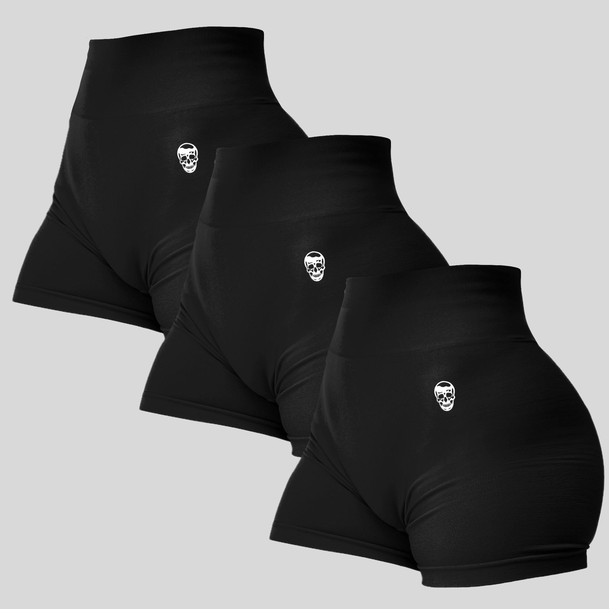Infinity Shorts 3-Packs in black, three shorts stacked
