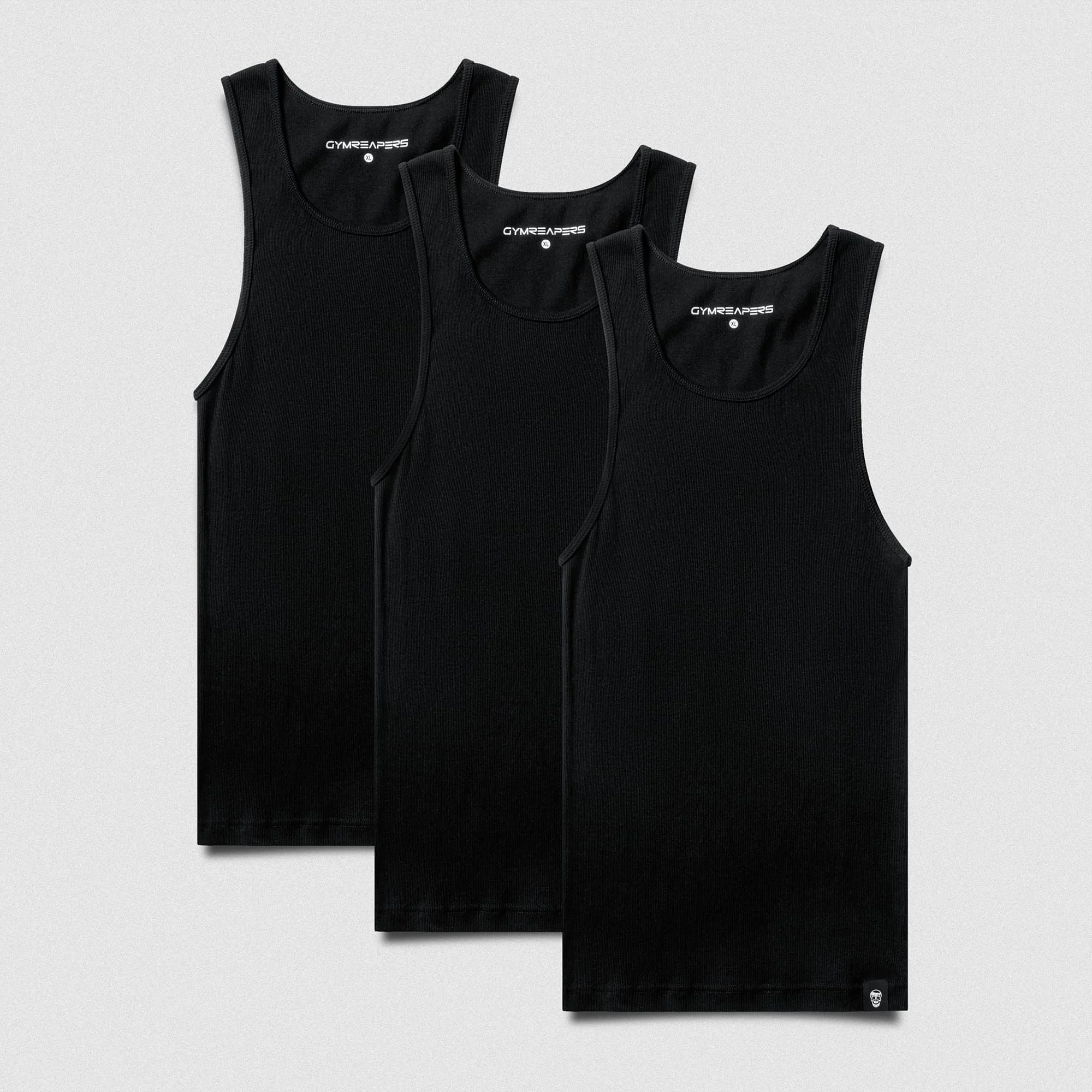 Men's Ribbed Tank 3-Pack - Black