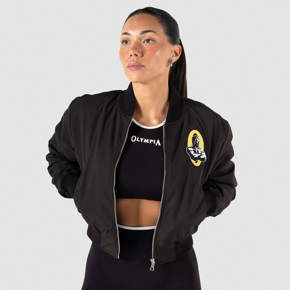 Champions Gold Crop Bomber Jacket